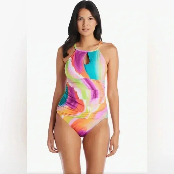 Bleu Rod Beattie Splash Out High Neck Tankini Top Size 4 - Picture 2 of 10